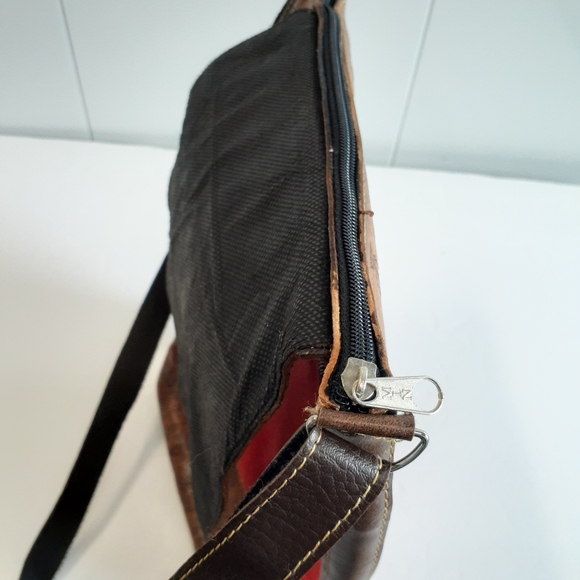 Arte Peruvian Leather Suede Boho Crossbody Purse - Picture 7 of 7